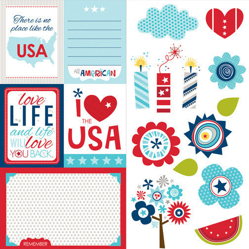 image_031fb2f3-ba98-4196-8953-4d128809872b.jpeg Bella Blvd ALL AMERICAN Collection 12"X12" Scrapbook Paper - Image 1