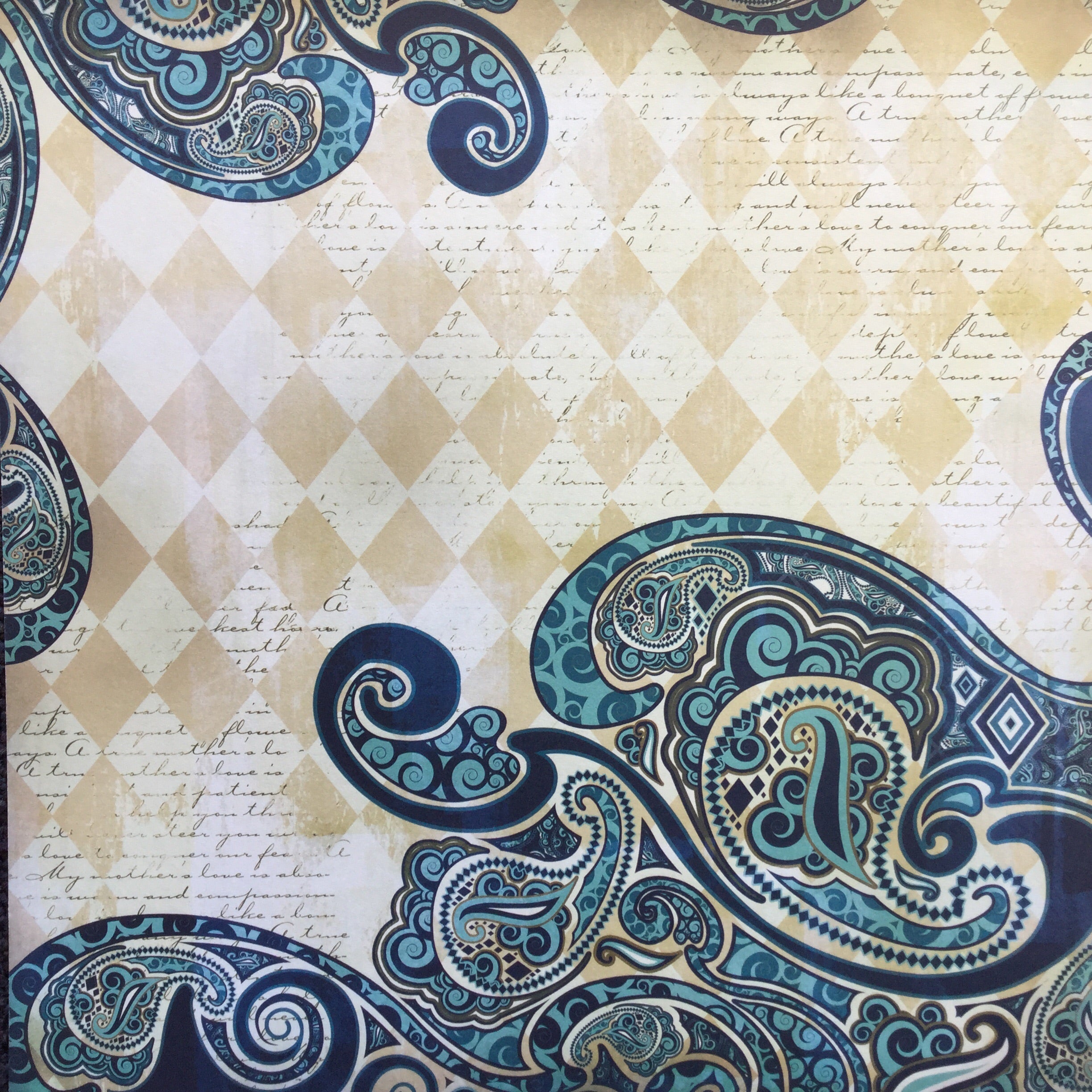 image_033e43d5-82e8-4bfa-a571-1b08496f7b71.jpg StoryTellers Paper HARLEQUIN PAISLEY 12"X12" Cardstock Paper 2pc - Image 1