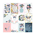 Prima Spring Abstract HAPPINESS BLOOMS 12"X12" Scrapbook Paper - Image 2