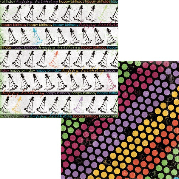 image_039ddb44-51f1-41f0-a036-8c18431e032c.jpg Moxxie It's Your Day HAPPY BIRTHDAY 12"X12" Scrapbook Paper Sheet - Image 1