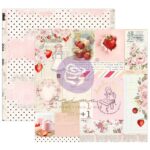 Prima STRAWBERRY MILKSHAKE 12"X12" PAPER PAD With Foil 24 sheets - Image 9