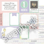BABY GIRL MONTHS 12"X12" Scrapbook Customs Paper