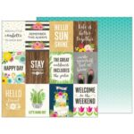 American Crafts Jen Hadfield PATIO PARTY Scrapbook Paper Kit - Image 9