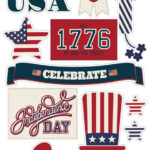 Echo Park STARS & Stripes Accent Stickers