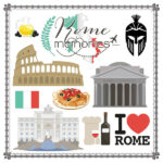 Italy ROME MEMORIES KIT Papers and Stickers 12pc - Image 4