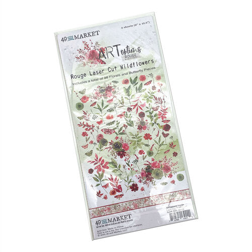 image_07367f14-565e-4914-a69f-e09da7eaee1f.jpg 49 and Market ArtOptions ROUGE LASER CUT WILDFLOWERS 98pc - Image 1