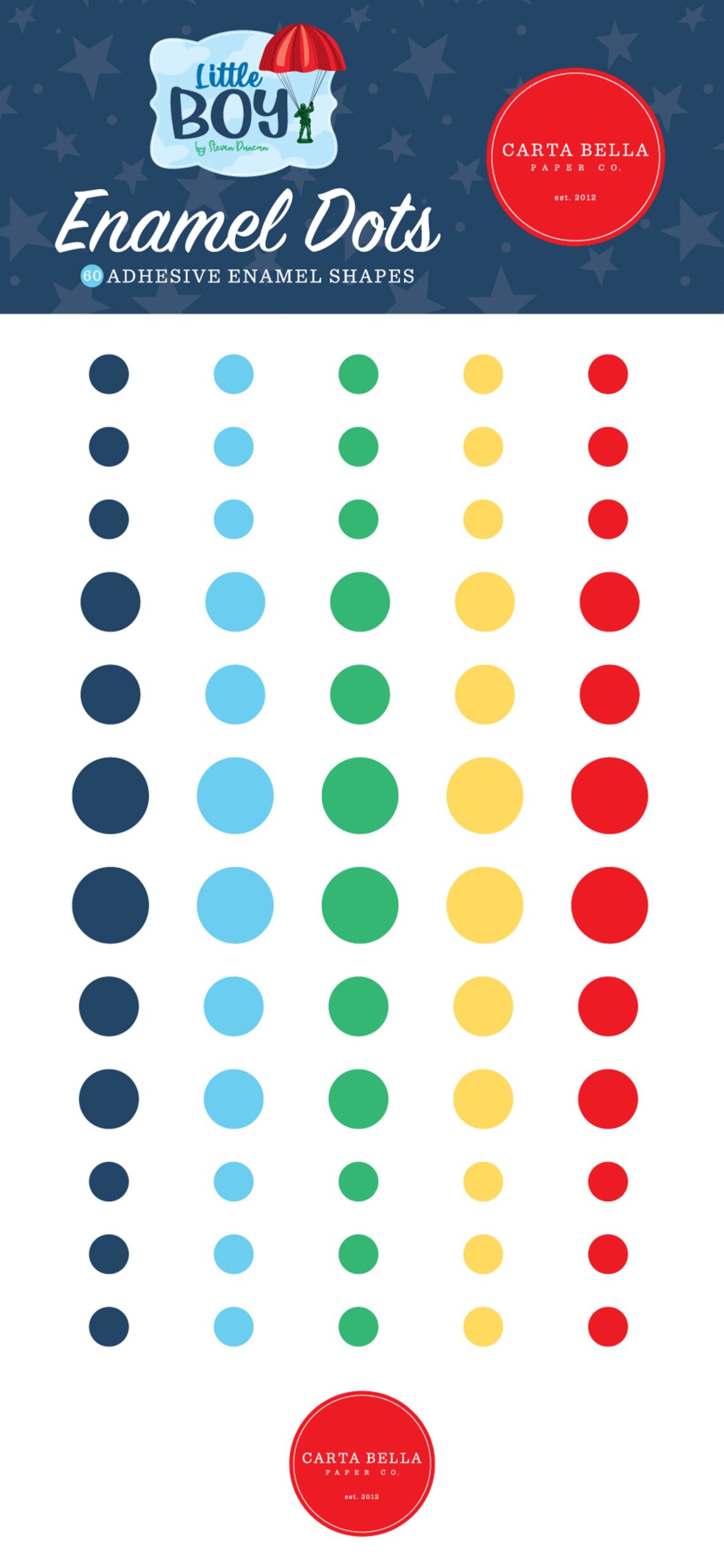 image_07ff92d6-c7c0-4678-89fd-31c5dd8274a9.jpg Carta Bella LITTLE BOY Adhesive Enamel Dots - Image 1