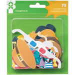Imaginisce FAMILY FUN Paper Dolls Diecuts Shapes 75pc