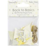 Dovecraft Back to Basics BABY STEPS MINI BUNTING TWINE