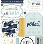 Echo Park IT’S A BOY Chipboard Phrases Scrapbook Stickers