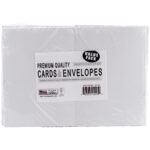 Premium Quality Heavy Cardstock 25 PAPER ENVELOPES AND CARDS White