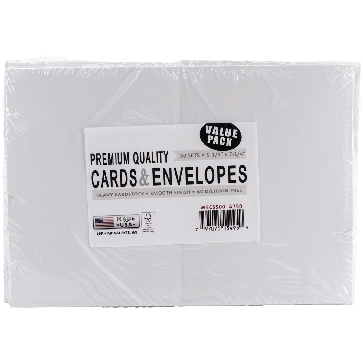 image_0aa51629-e77a-4940-aaa6-fb4d390a8cfd.jpg Premium Quality Heavy Cardstock 25 PAPER ENVELOPES AND CARDS White - Image 1