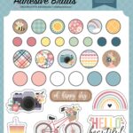 Echo Park NEW DAY ADHESIVE BRADS 32pc