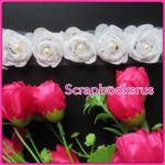 Scrapbooksrus Pearl Ribbon Roses MINT GREEN 1 yard Trim - Image 6