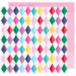 Shimelle Glitter Girl DREAM BIG 12X12 Scrapbook Paper