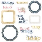 P13 Once Upon A Time Ephemera FRAMES AND WORDS 12pc - Image 2
