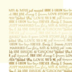 Echo Park CREAM LOVE STORY 12"x12" Paper