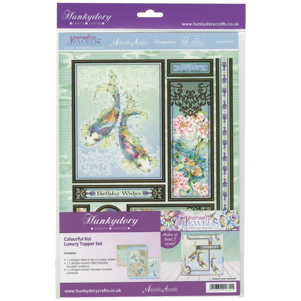 image_0cf26b92-5992-4d07-92e4-0cd83fdafcea.jpeg Hunkydory PARADISE JEWELS A4 Card Topper Set DieCut Toppers - Image 1