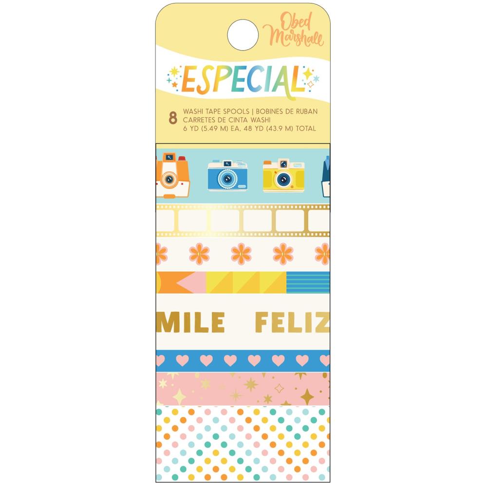 image_0d30ef8f-2d01-4d3b-ad9e-dc6111bf0978.jpg Obed Marshall ESPECIAL Decorative Washi Tape 8 Rolls - Image 1