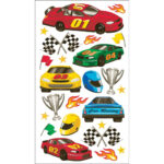 Ek Success RACE CARS Sticko Classic Stickers 24pc