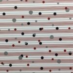 Random Dot & Stripes RED BLACK GREY 12X12 Scrapbook Paper
