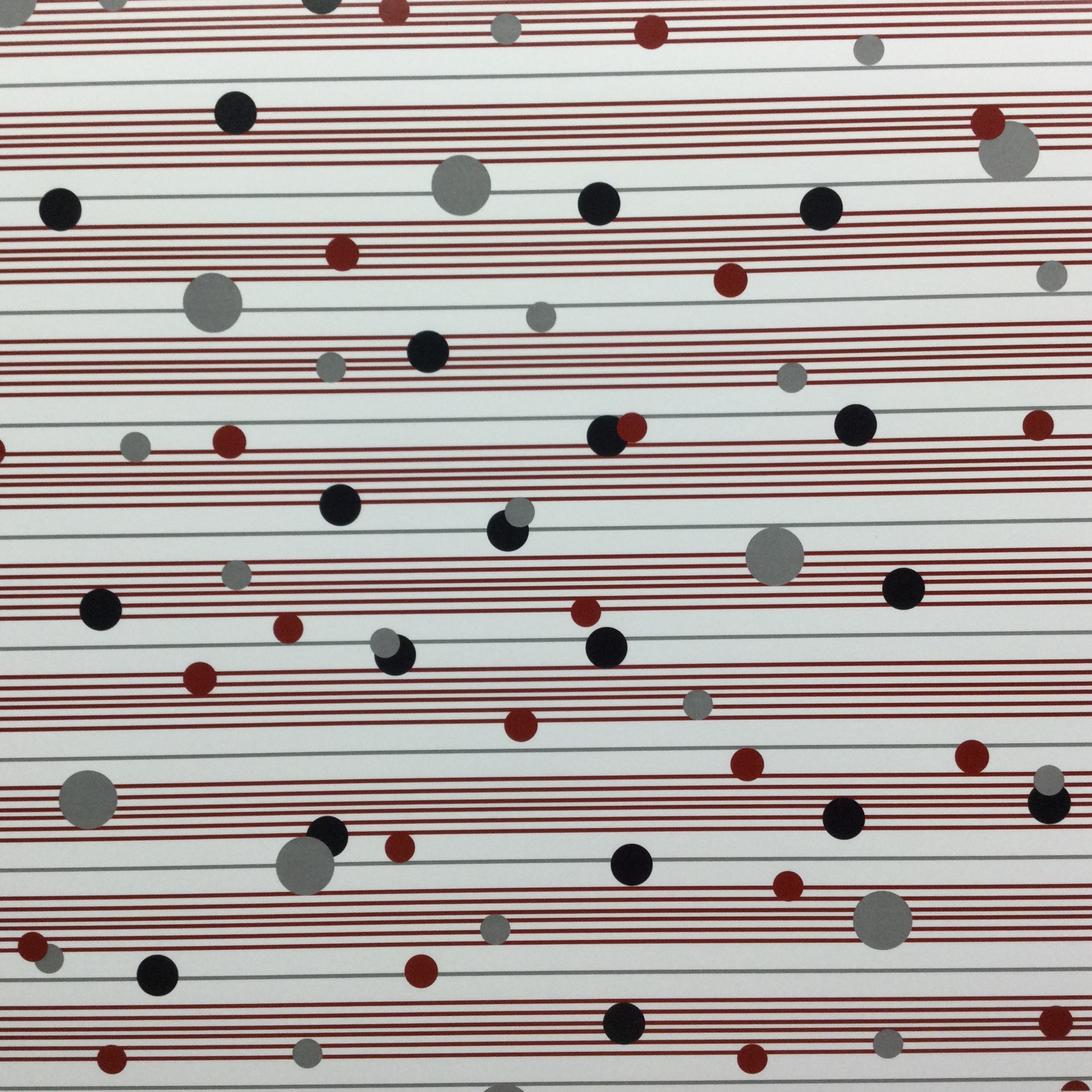 image_0f7adafa-65a8-410b-9240-a5b868c3d8dc.jpg Random Dot & Stripes RED BLACK GREY 12X12 Scrapbook Paper - Image 1