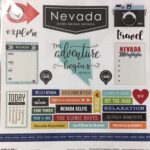 NEVADA ADVENTURE STICKERS 12"X12" Custom Travel Paper 29 pc