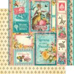 Graphic 45 EPHEMERA QUEEN OH HAPPY DAY 12X12 Paper