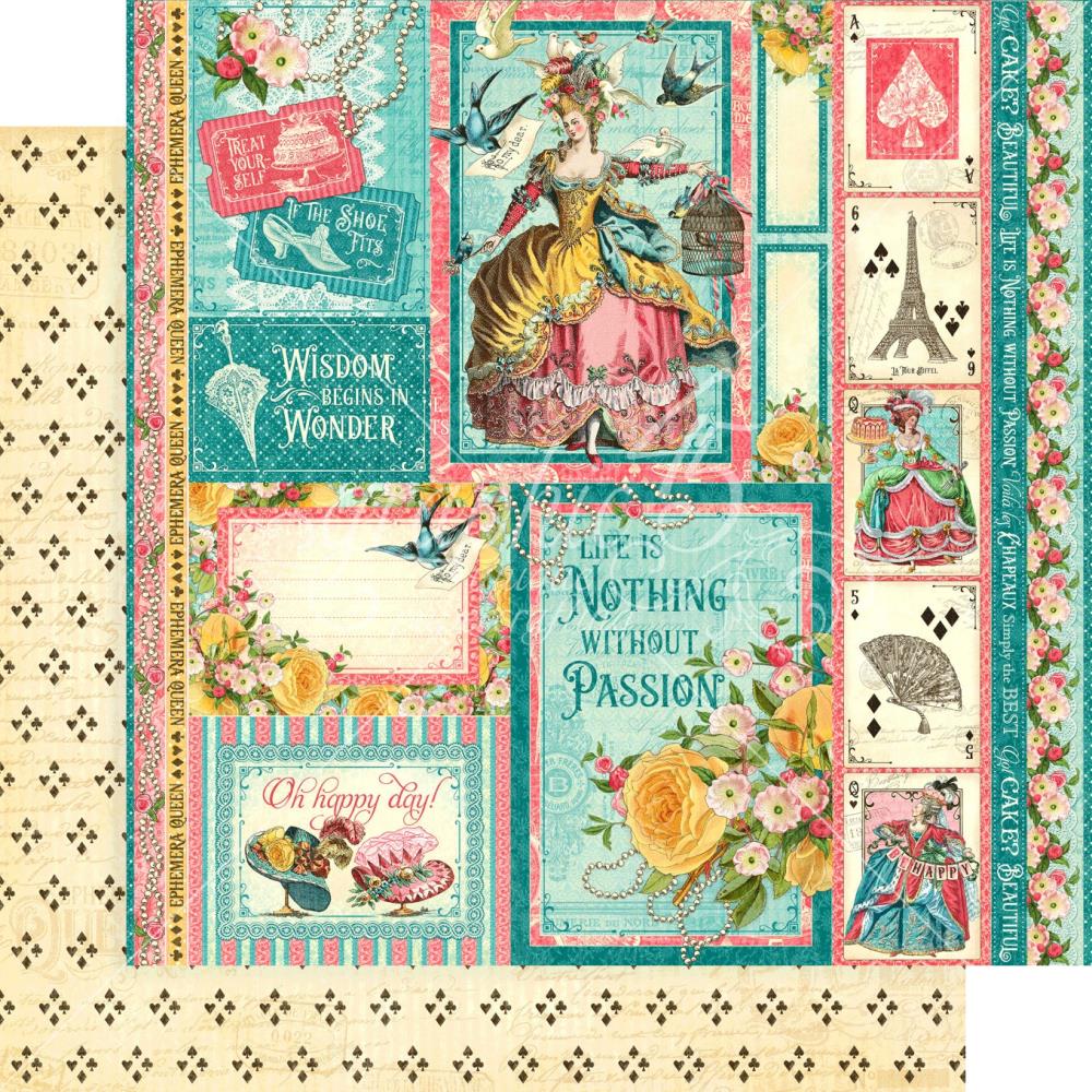 image_109c08ce-93e0-4d0f-9783-47eeee1666c9.jpg Graphic 45 EPHEMERA QUEEN OH HAPPY DAY 12X12 Paper - Image 1