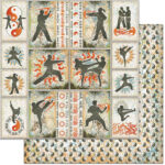 Teenagers MARTIAL ARTS  12"X12" Scrapbook Paper