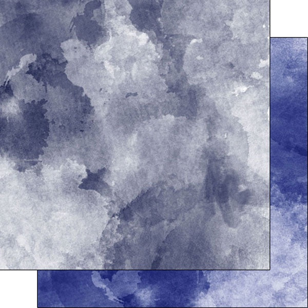 image_12ba8caf-0962-43fc-b153-6e467ac833fe.jpg BLUE NAVY AND BLUE WATERCOLOR 12"X12" Paper - Image 1