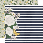 Simple Stories Simple Vintage Indigo Garden SO LOVELY 12x12 Scrapbook Paper
