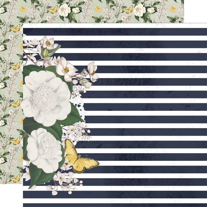 image_131aea13-8d6f-4eb0-bf6c-c7e9cd52b2b0.png Simple Stories Simple Vintage Indigo Garden SO LOVELY 12x12 Scrapbook Paper - Image 1