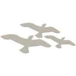 Fabscraps SEAGULLS Die-Cut Grey Chipboard Word