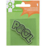 Imaginisce POOL Family Fun Clear Acrylic Stamp 1pc