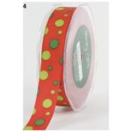 May Arts 7/8" Grosgrain Bubble Dot Ribbon 1 yard - Image 2