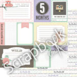 BABY GIRL MONTHS 12"X12" Scrapbook Customs Paper - Image 5