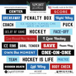 Scrapbook Customs 6X6 HOCKEY WORDBITS STICKERS 25pc