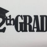 School GRADE Laser Cut DieCut Scrapbook Title