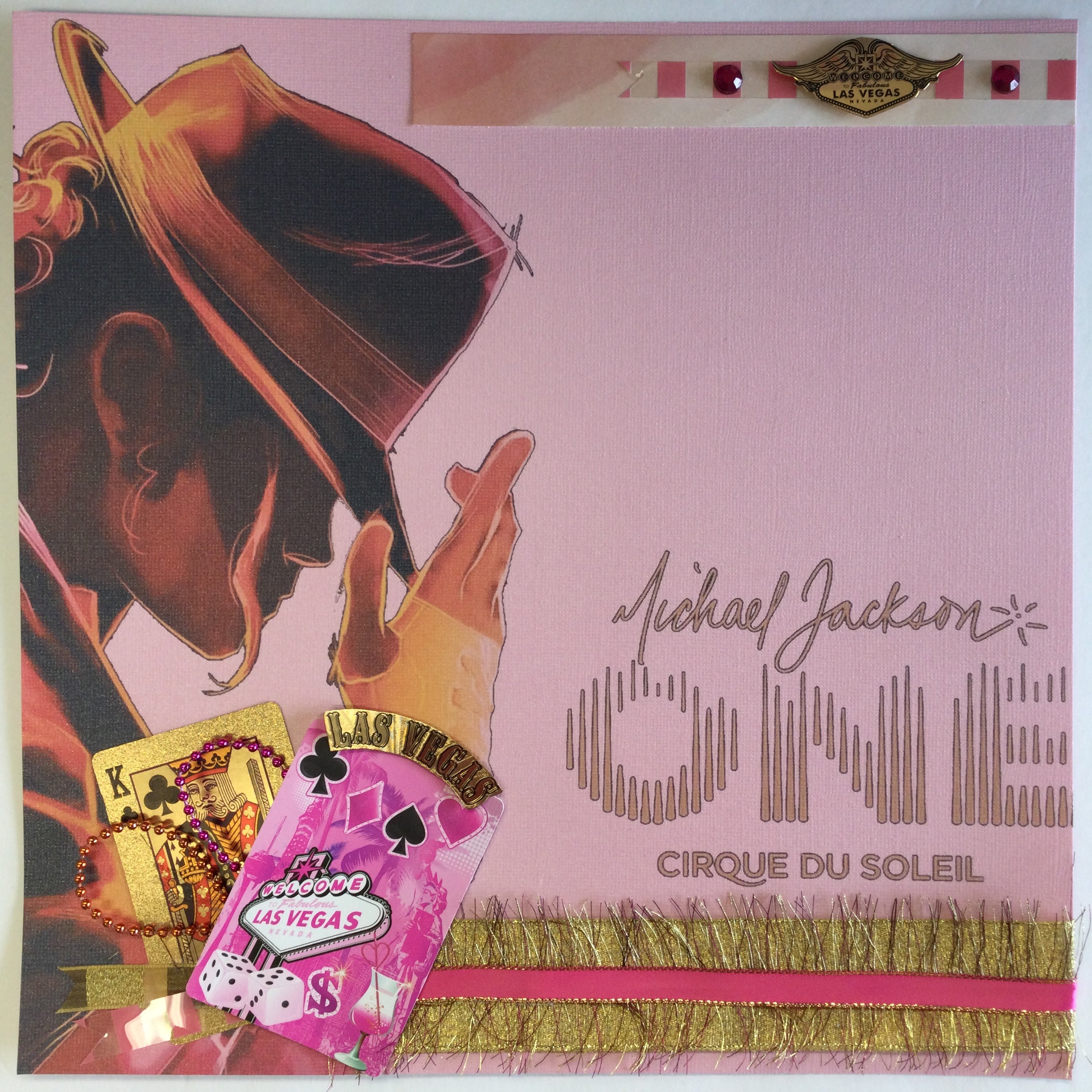 image_191b5002-af39-4acd-a5de-788c46d3c26d.jpg MICHAEL JACKSON ONE 12"x12" Scrapbook Page Kit - Image 1