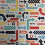 LAS VEGAS AIR MAIL Arrows 12"X12" Custom Scrapbook Paper - Image 2