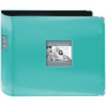 Pioneer Sewn Frame Leatherette BRIGHT BLUE 3-Ring 12"X12" Memory Scrapbook Album