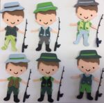FISHERMAN Fishing Camping Custom Scrapbook Die Cuts