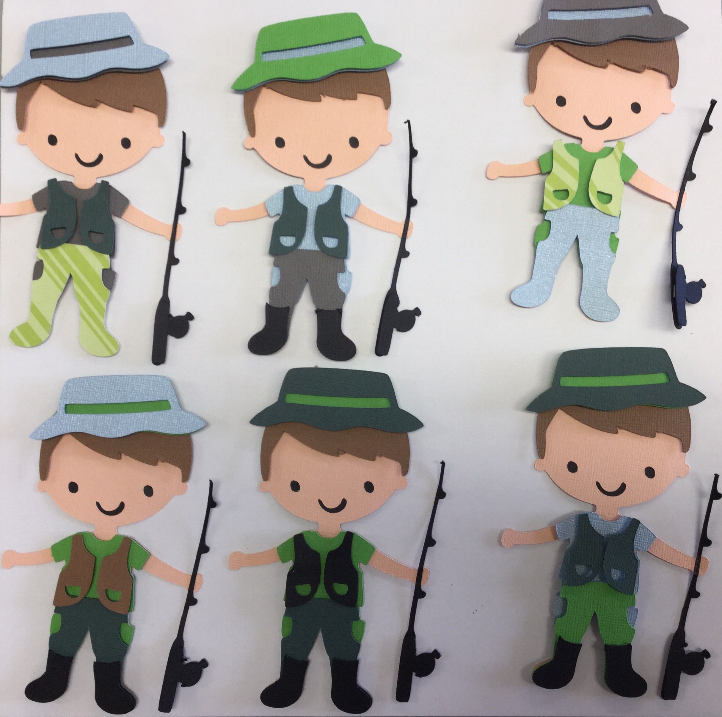 image_1b32a774-1867-4974-b878-ca5a3cd6ce16.jpg FISHERMAN Fishing Camping Custom Scrapbook Die Cuts - Image 1