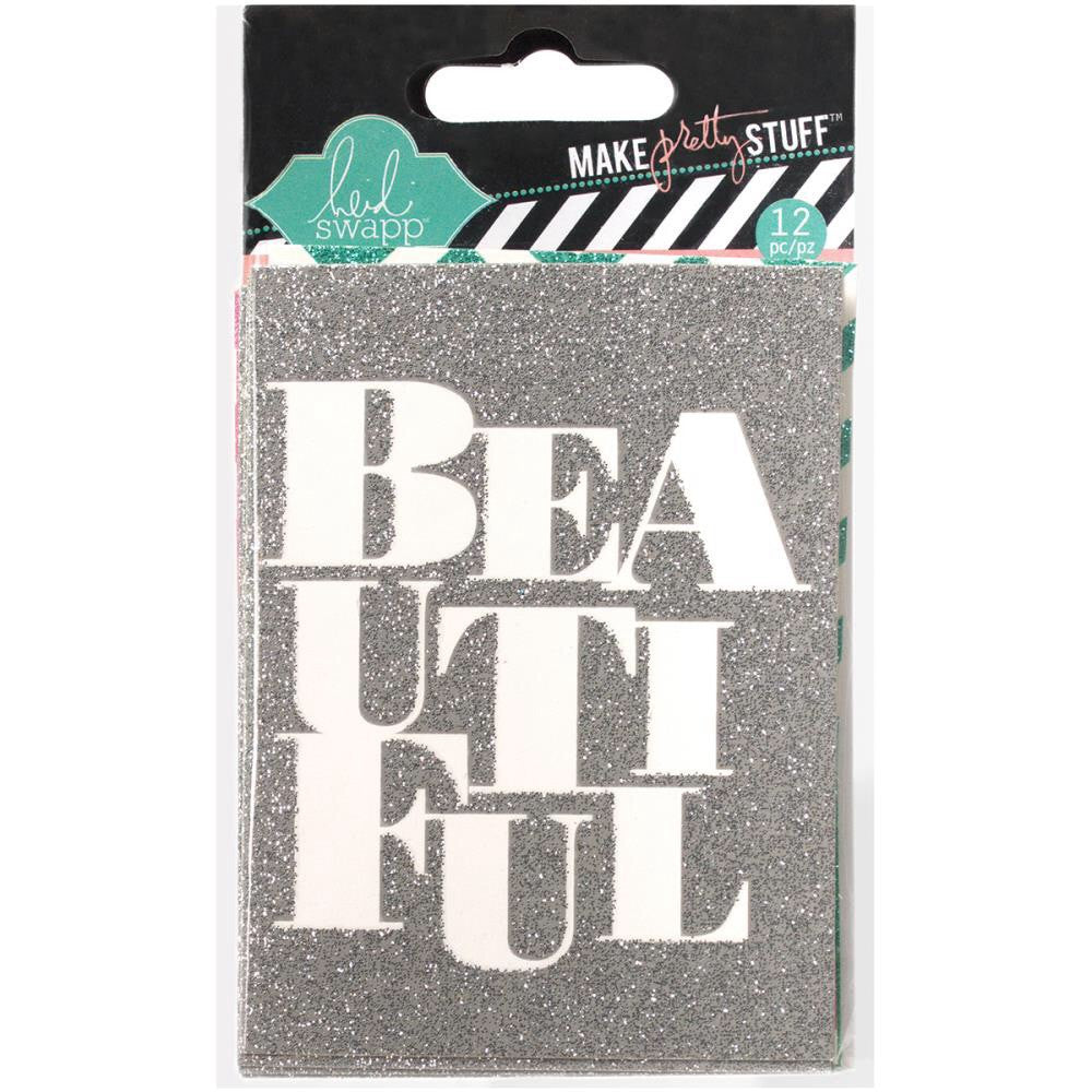 image_1c20c8d6-98b2-41e2-9773-eeb9cab5a304.jpg Heidi Swapp Mixed Media Glitter Cards 3"X4" 12pc - Image 1
