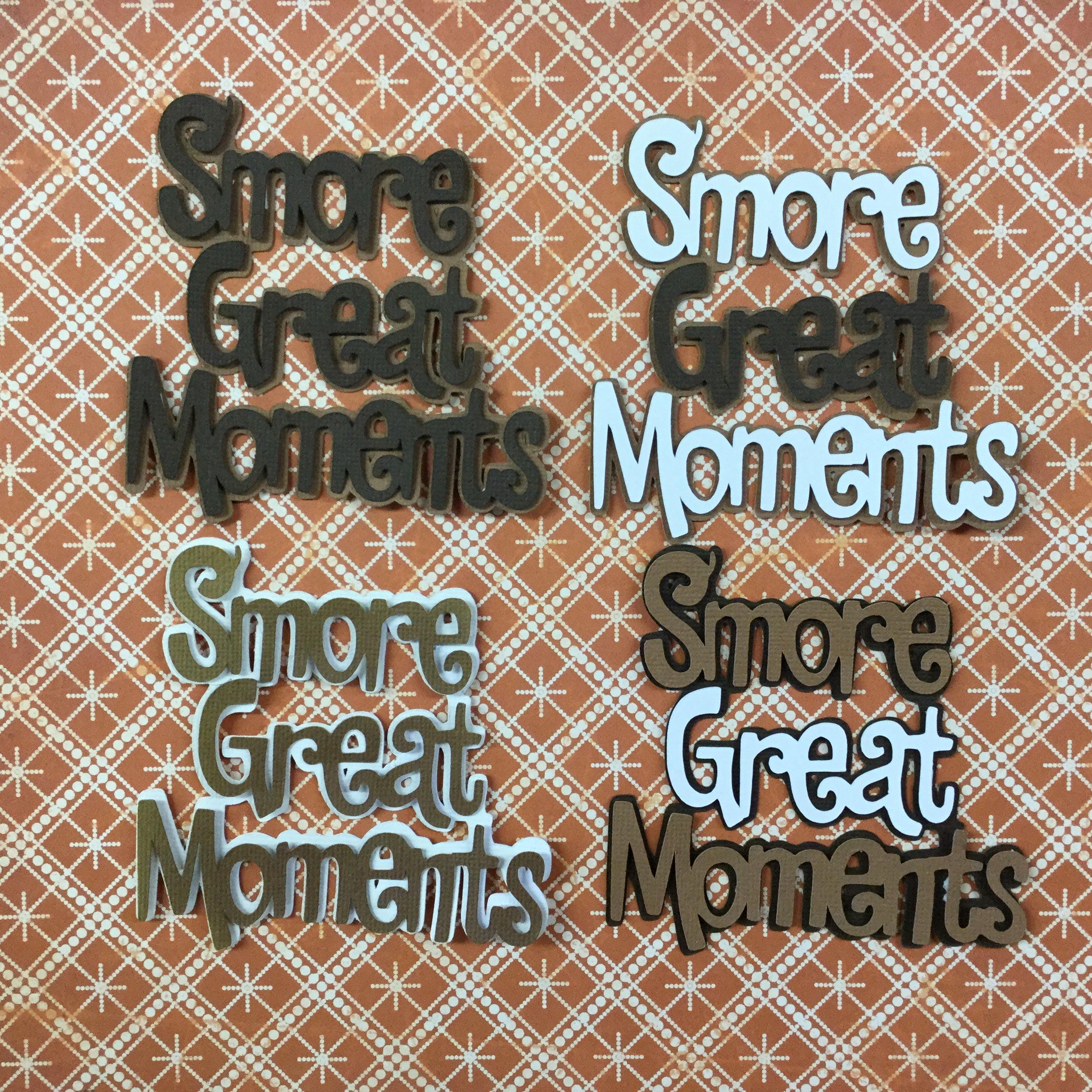 image_1e9eb4f2-d187-47ee-bacb-0dc2b000d4a0.jpg S’MORE GREAT MOMENTS Camping Smore Scrapbook DieCuts - Image 1