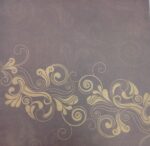 SK BROWN FLOWERISH 12x12 Scrapbook Papers 2pc
