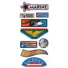 Military MARINE BASIC 6"X12" Stickers 9pc