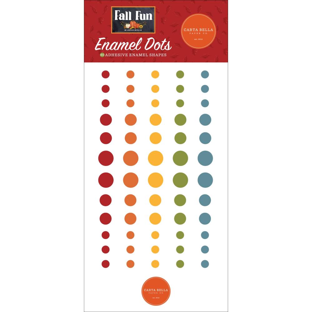 image_23d98fbc-e095-4a80-aa4b-7fd9ca9023e6.jpg Carta Bella FALL FUN Adhesive ENAMEL DOTS 60pc - Image 1