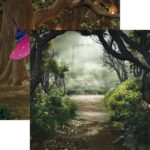 Reminisce Woodland Elf CASTLE IN THE FOREST 12"X12" Scrapbook Paper